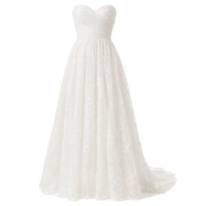 UK 18 Chi Chi London Strapless Tulle 3D Floral Lace Wedding Gown Court Train NWT